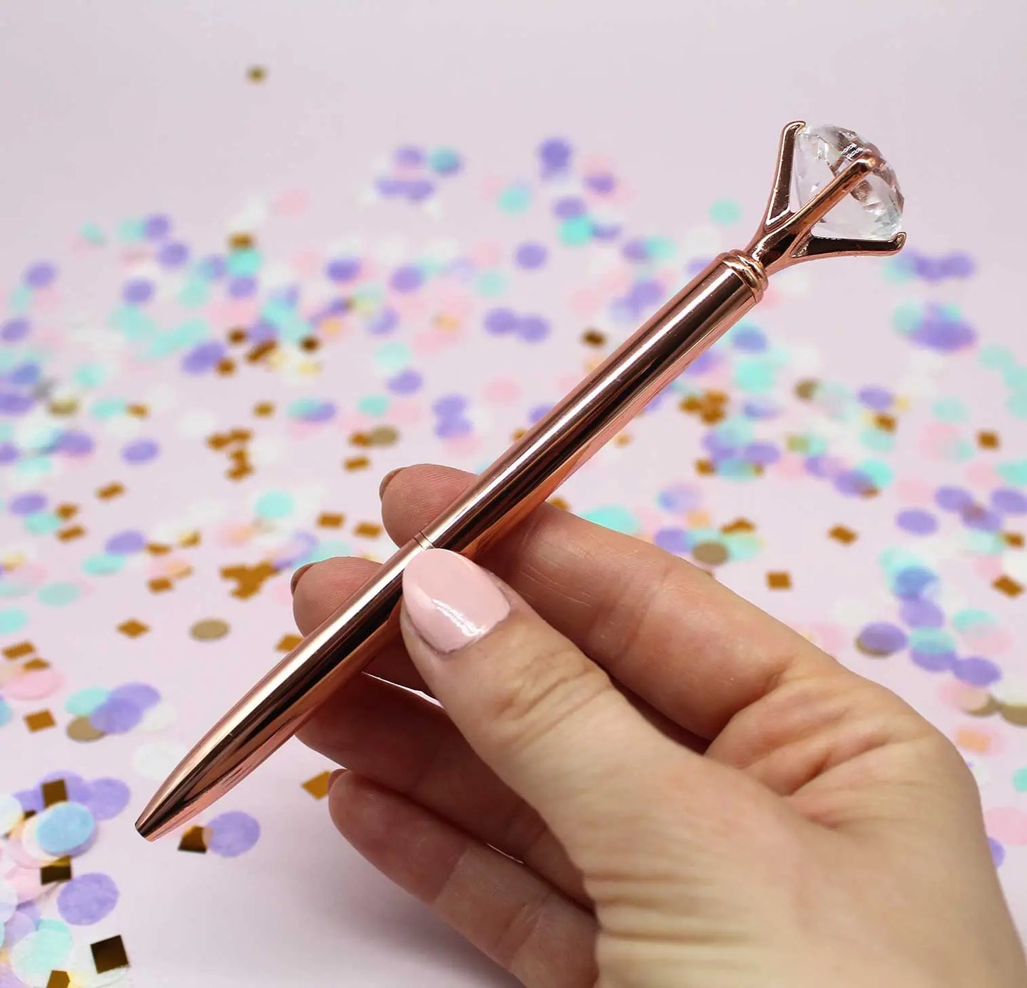 Gold coloured pen with "diamond" tip Belle Box