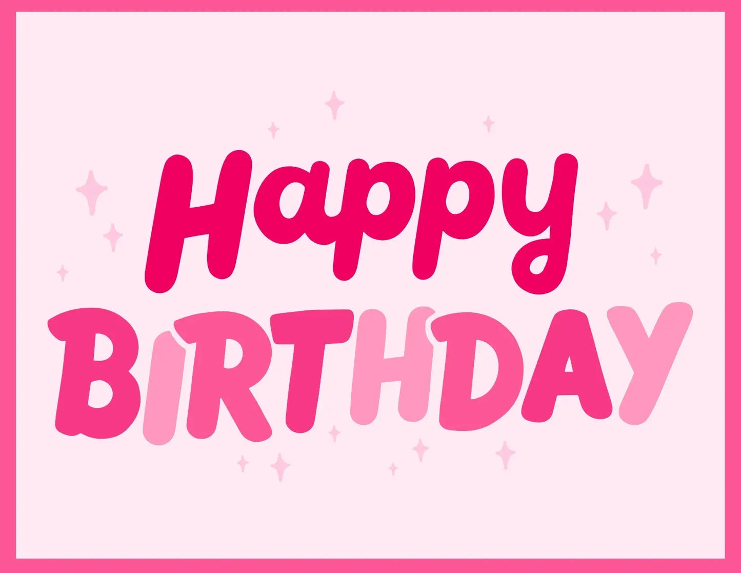 "Happy Birthday" card - pink My Store