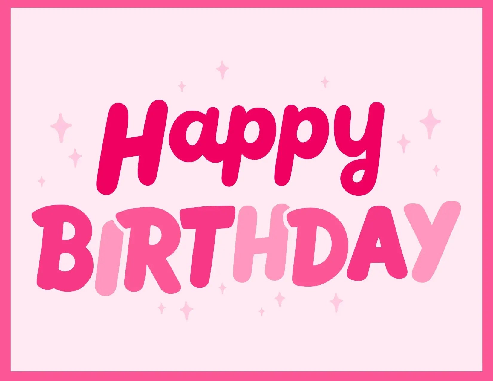"Happy Birthday" card - pink My Store
