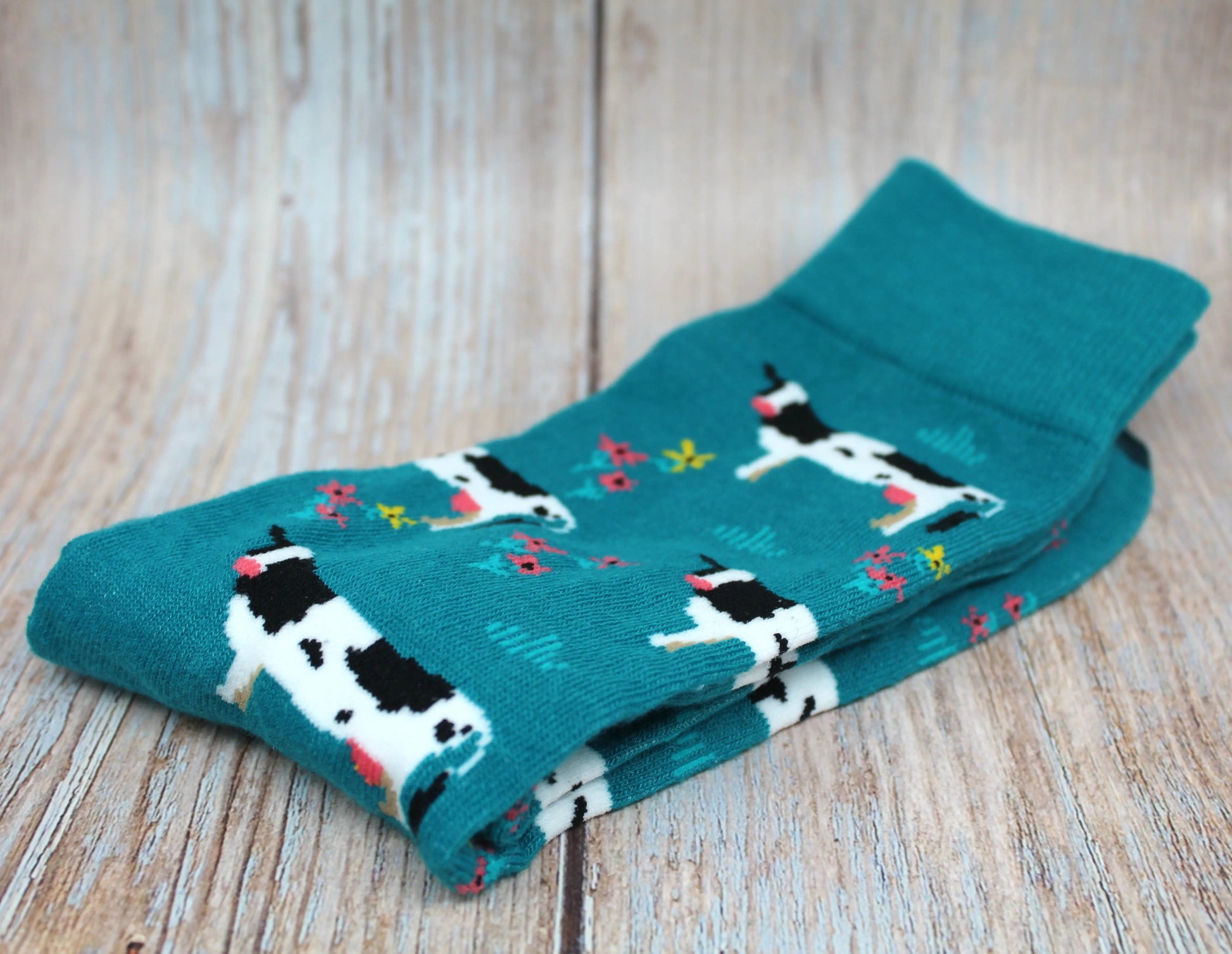 Cow socks - blue Belle Box