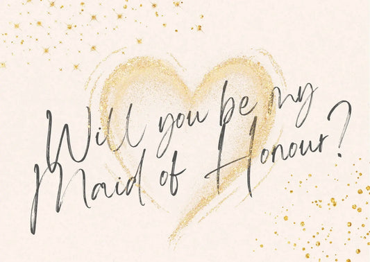 "Will you be my maid of honour?" card - gold My Store