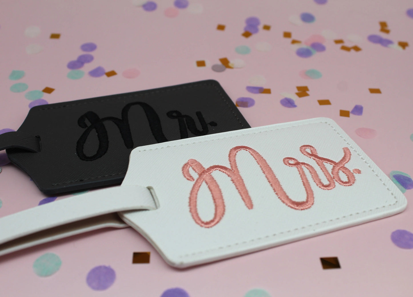 Mr and Mrs luggage tags Belle Box