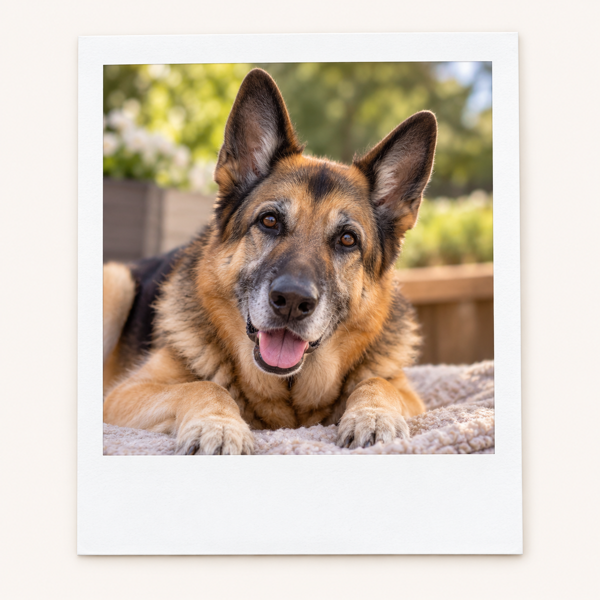 Pet photo as a Polaroid Belle Box