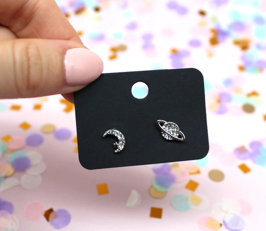 Saturn and Moon earrings Belle Box