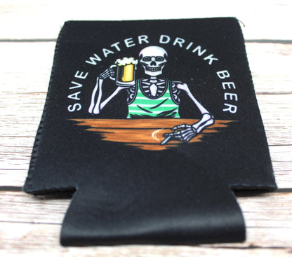 Skeleton beer cosy "Save water, drink beer" Belle Box