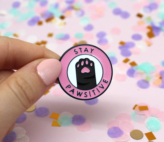 Stay pawsitive pin Belle Box
