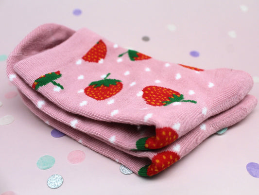 Strawberry patterned socks Belle Box