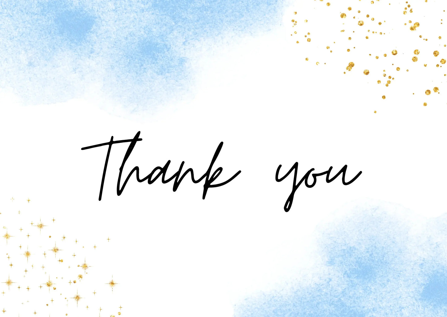 "Thank you" card - blue My Store