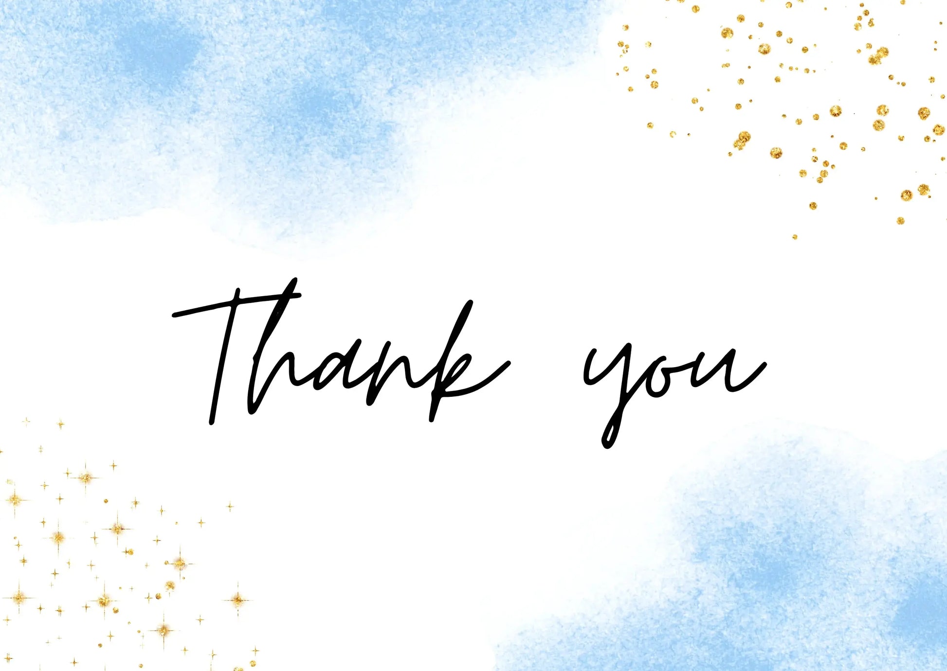 "Thank you" card - blue My Store
