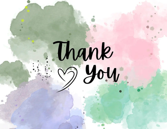Thank you card - watercolour My Store