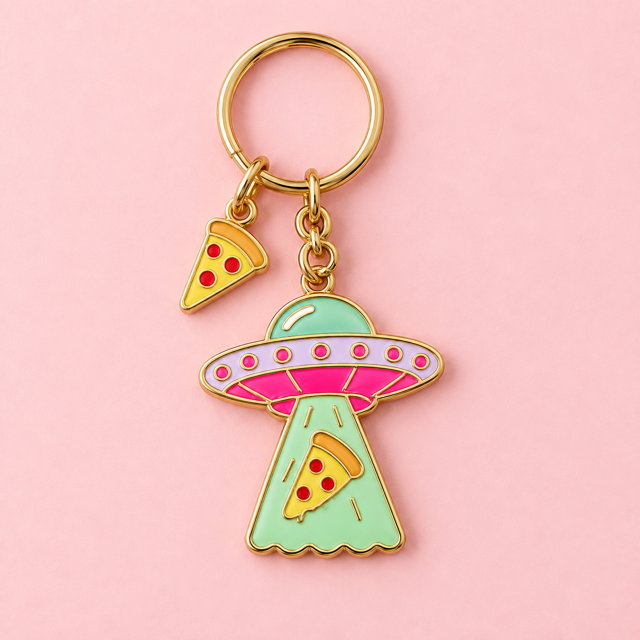 Alien pizza keychain Belle Box