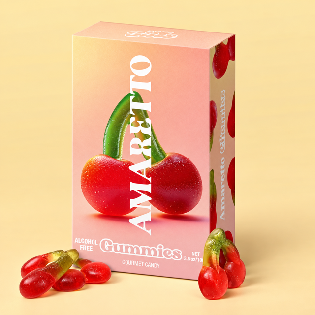 Amaretto cherry gummies - alcohol free Belle Box