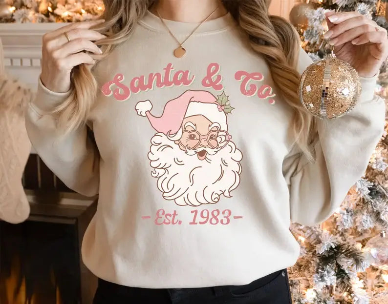 Christmas Sweatshirt, Holiday Sweatshirt, Santa Sweatshirt (