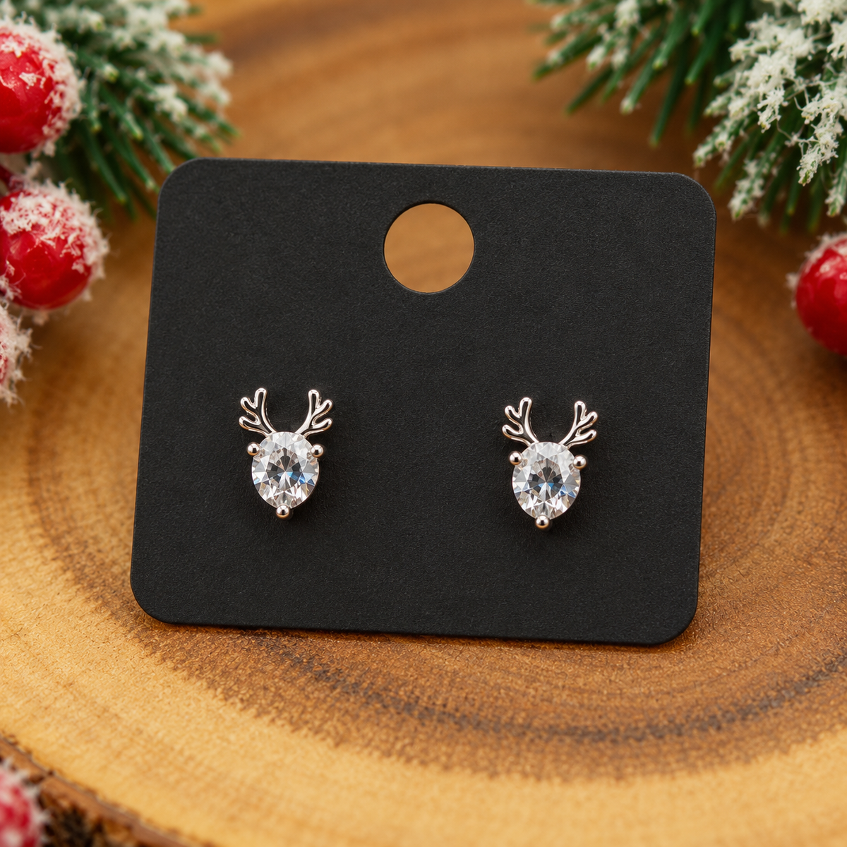 Crystal antlers earrings Belle Box