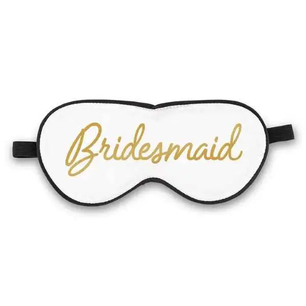 Satin Bridesmaid Sleep Mask - White Belle Box