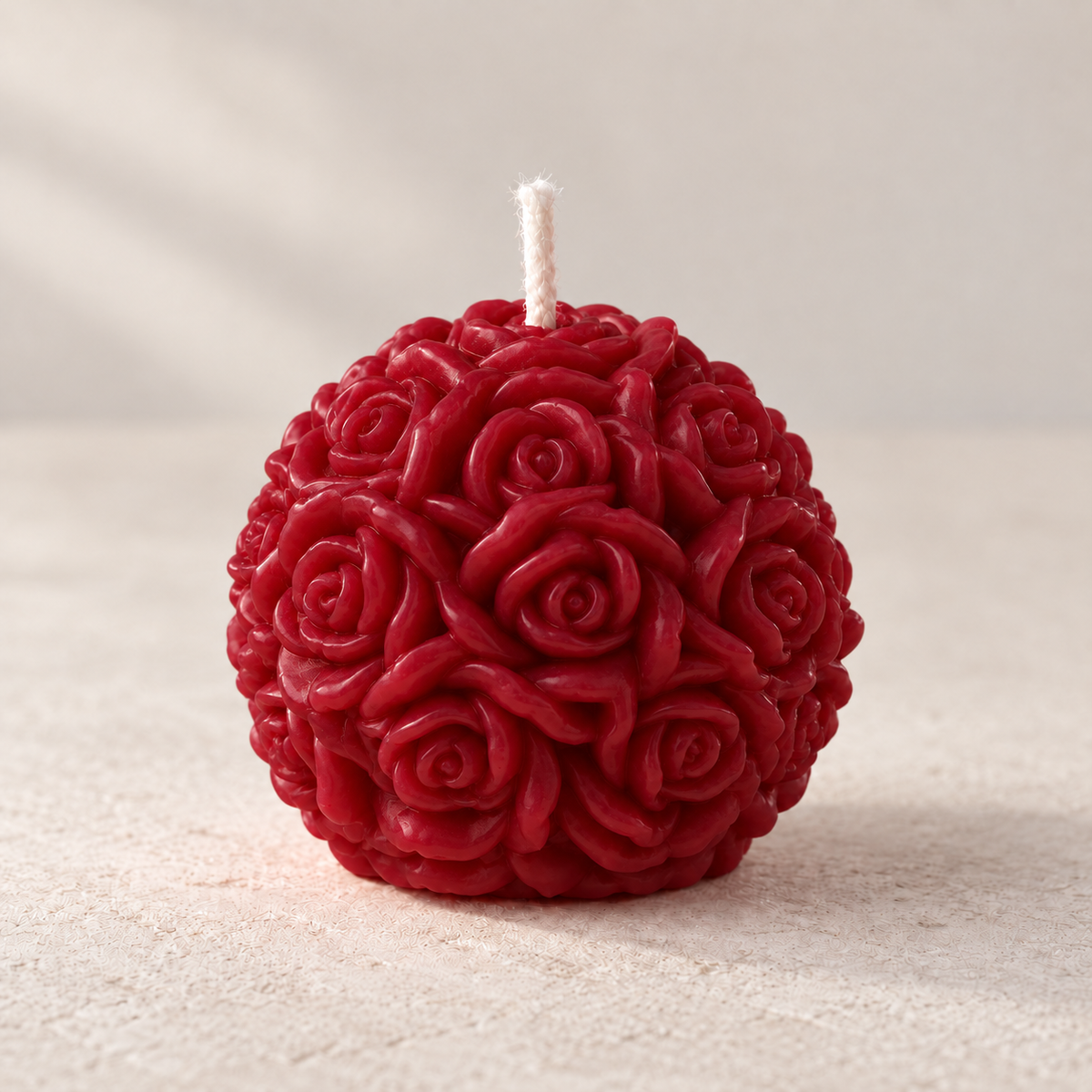 Mini soy wax candle - red, unscented Belle Box
