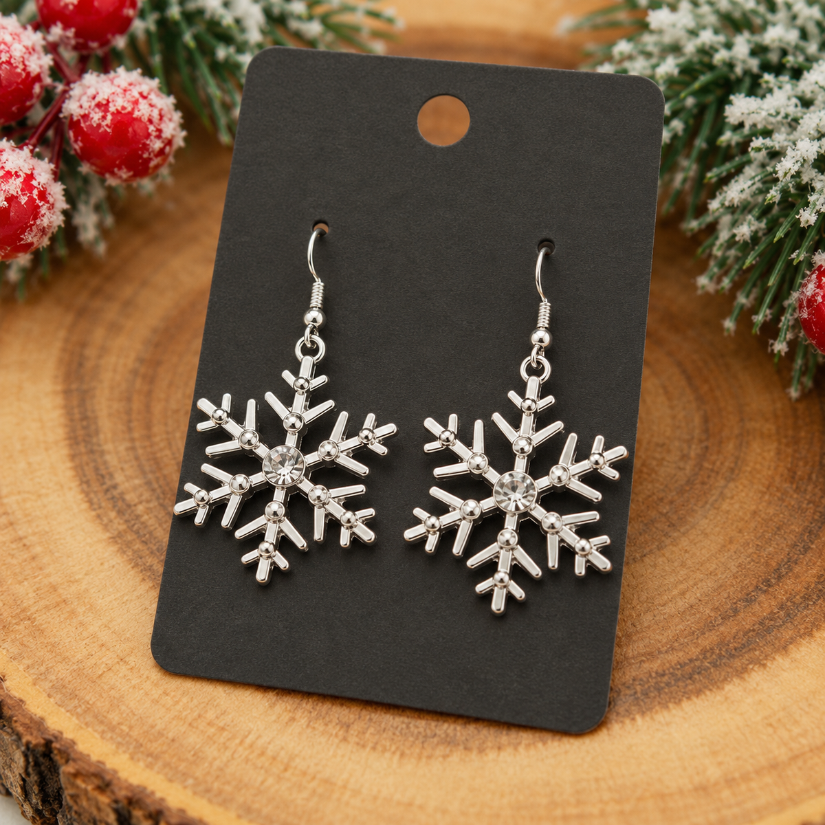 Crystal snowflake earrings Belle Box