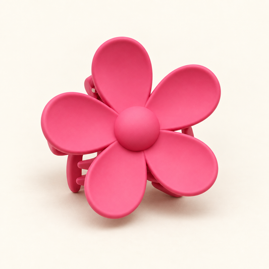 Dark pink flower hair claw - large My Store