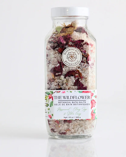 The Wildflower Botanical Bath Salts | Bottle Blooming Wild Botanicals