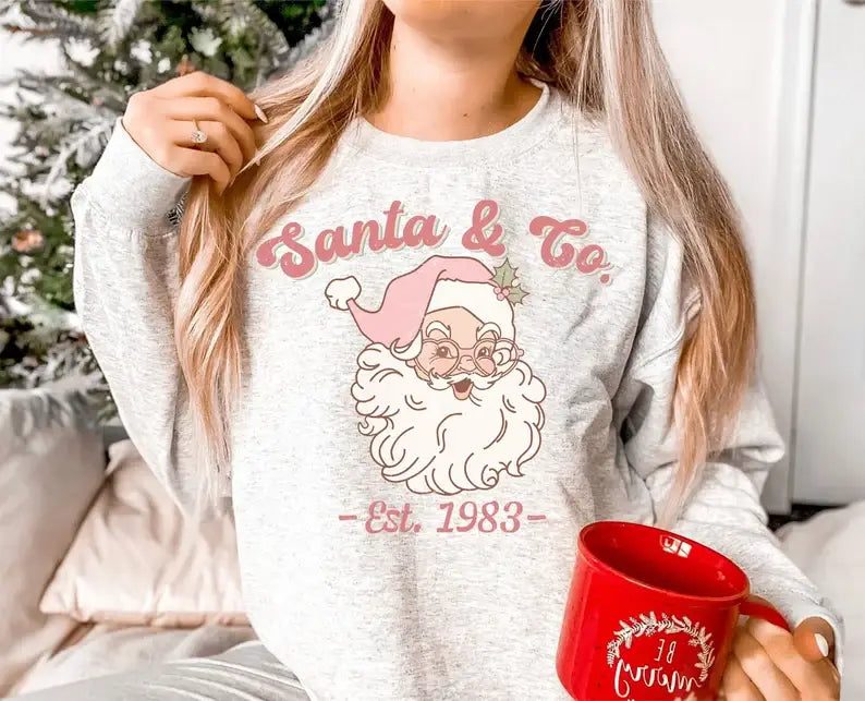 Christmas Sweatshirt, Holiday Sweatshirt, Santa Sweatshirt (