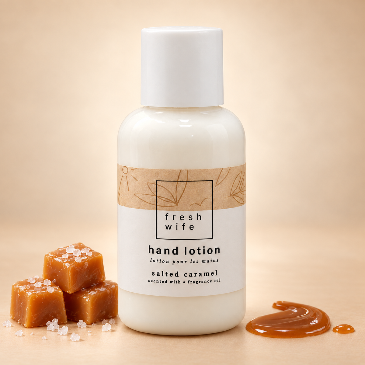 Fresh Wife Salted Caramel Hand Lotion by The Fresh Wife Soap Co - travel size The Fresh Wife Soap Company