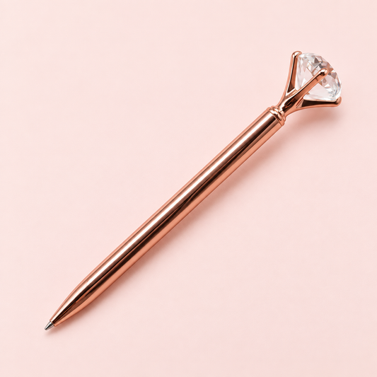 Gold coloured pen with "diamond" tip Belle Box