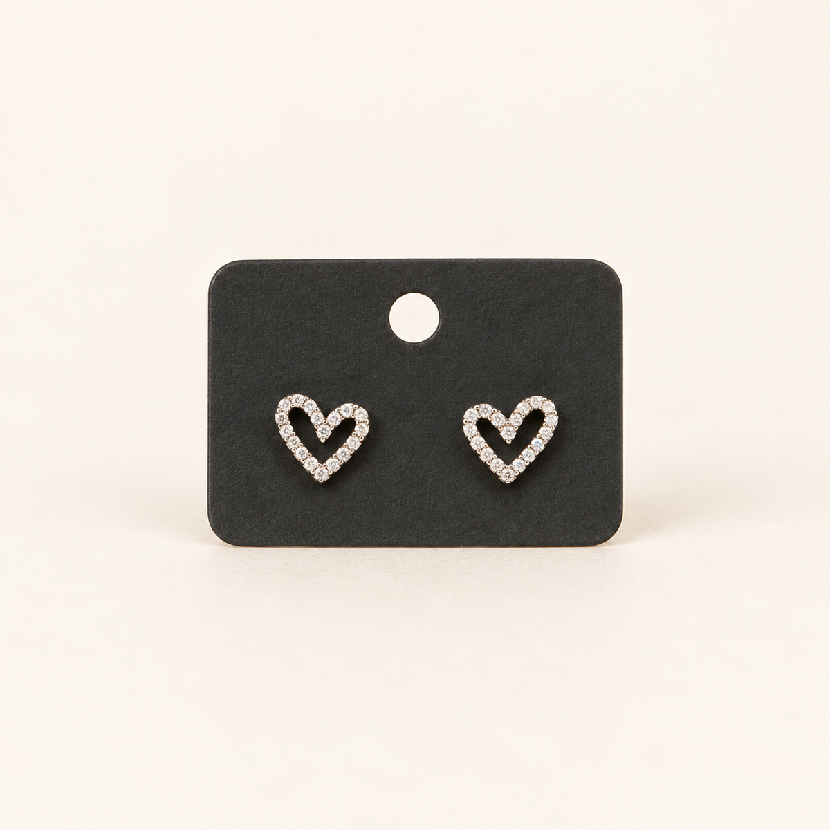 Crystal heart stud earrings Belle Box