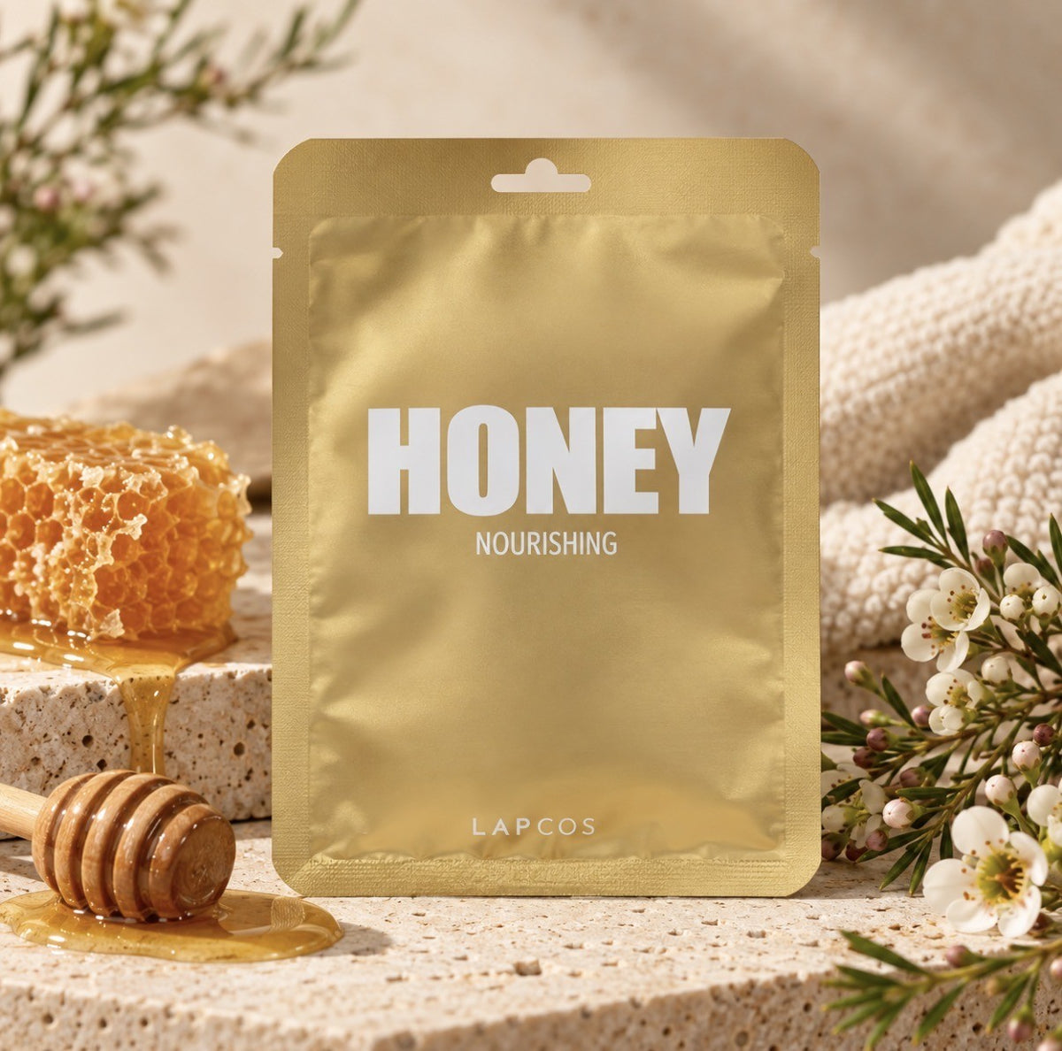 Honey nourishing face sheet mask by Lapcos Belle Box