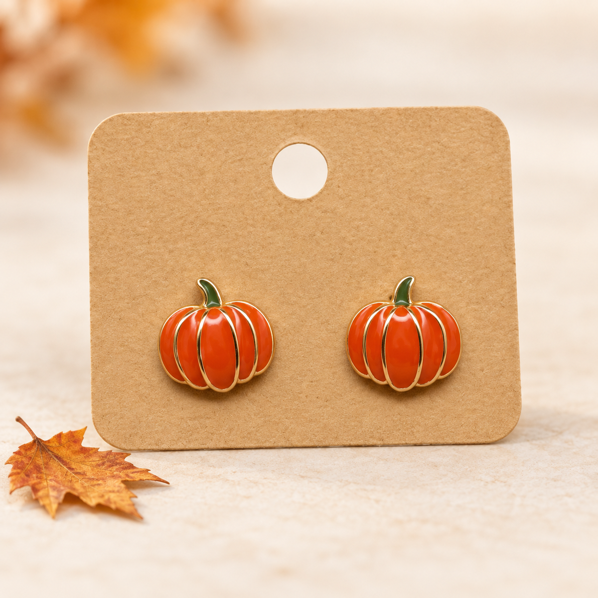 Pumpkin earrings Belle Box