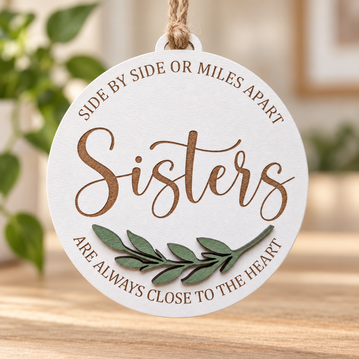 "Side by side or miles apart" Sisters keepsake Belle Box