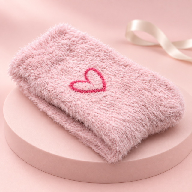 Luxury fluffy pink socks Belle Box