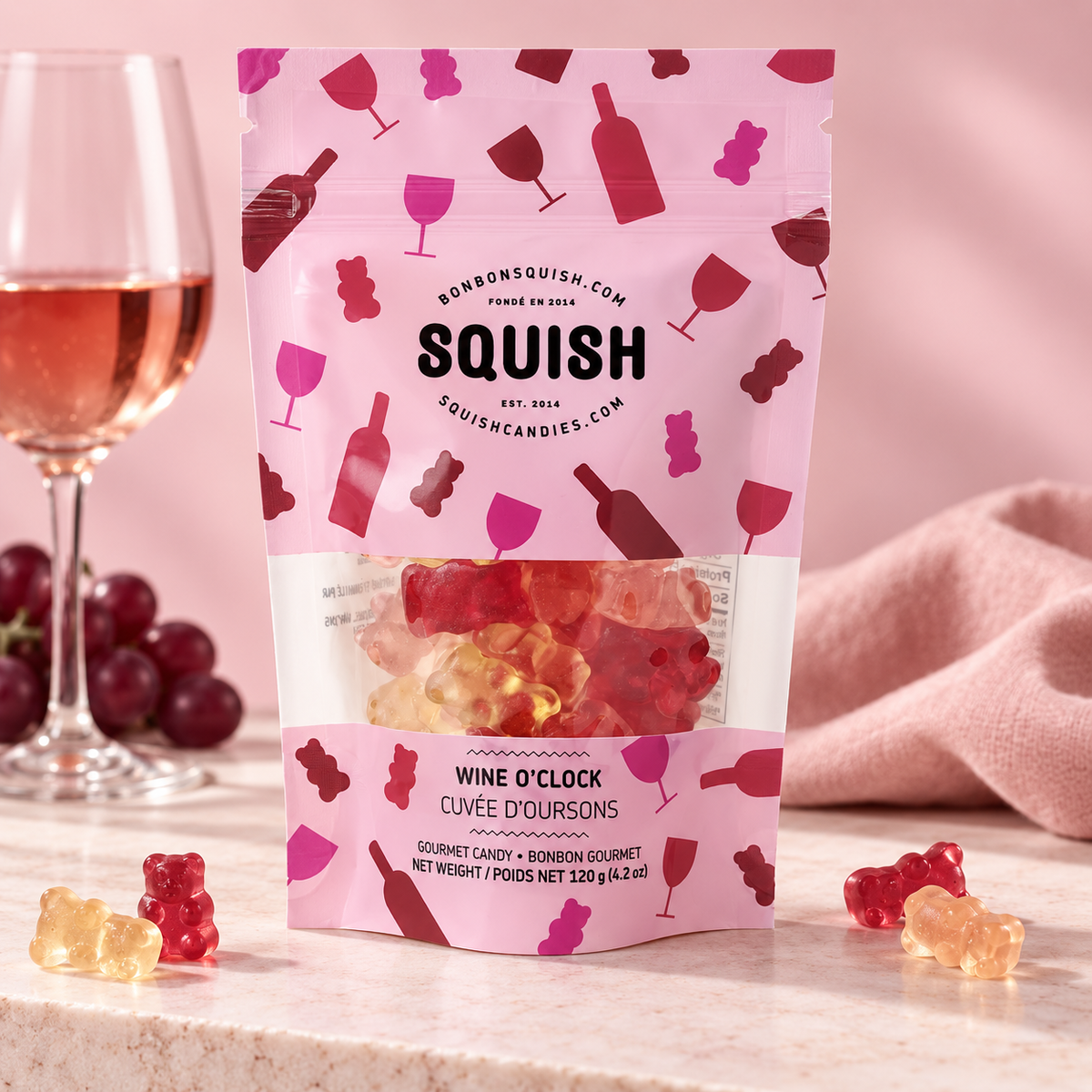 Squish Wine O'Clock gourmet candies Belle Box