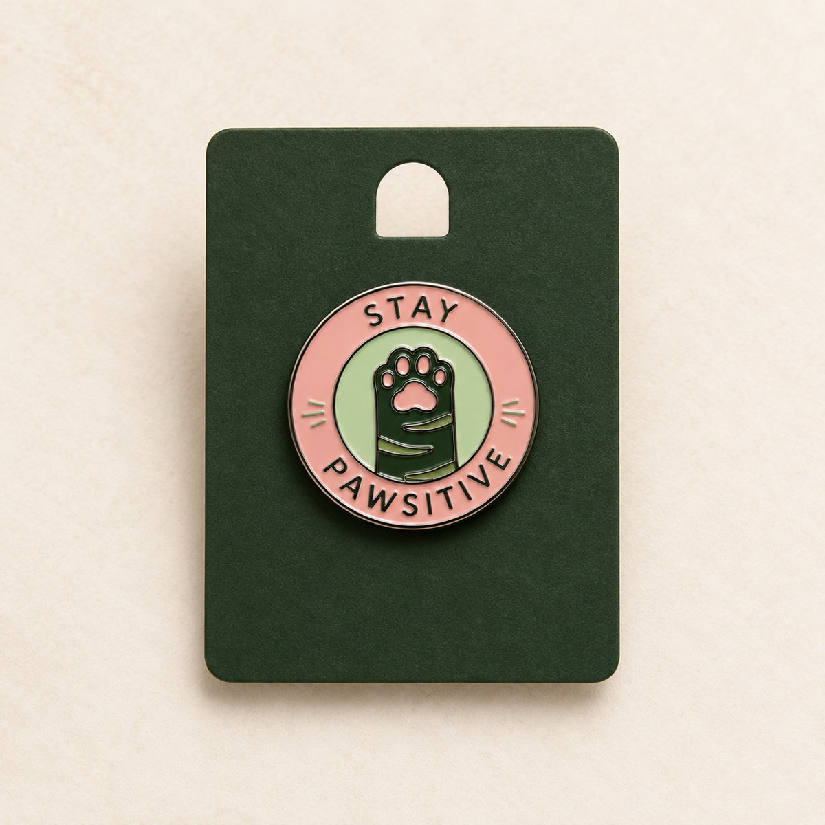 Stay Pawsitive pin Belle Box