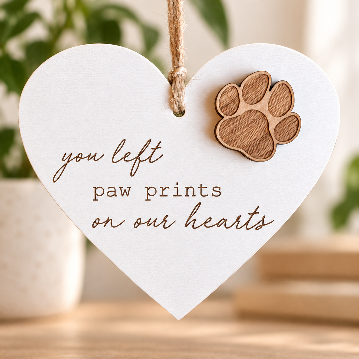 "You left paw prints in our hearts" keepsake Belle Box
